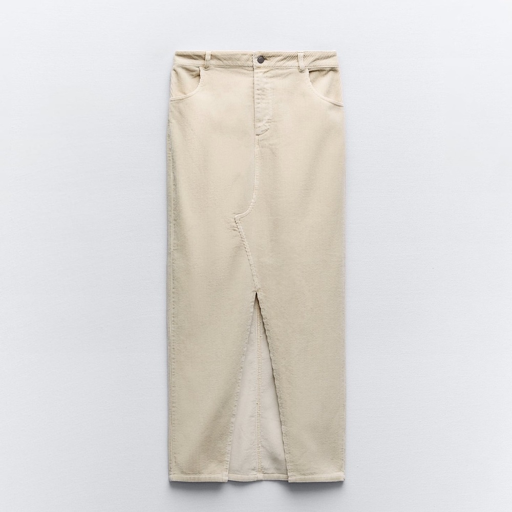 Zara Cream Midi Skirt